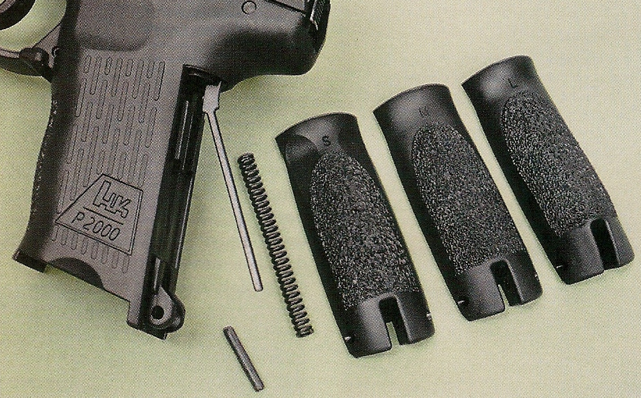 Le pistolet est livré avec trois dos interchangeables (Small, Medium et Large) afin de permettre à l’utilisateur d’adapter l’ergonomie de la poignée à sa morphologie.