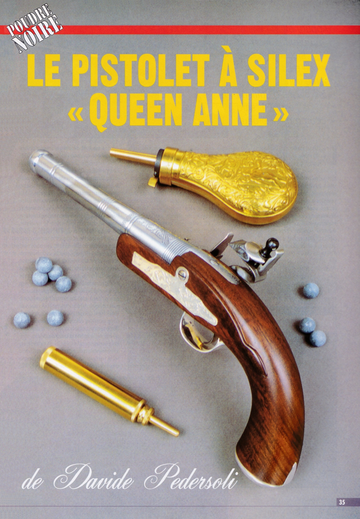 Cette réplique de pistolet à silex Queen Anne constitue un modèle simple, bien conçu, facile à utiliser et à nettoyer.