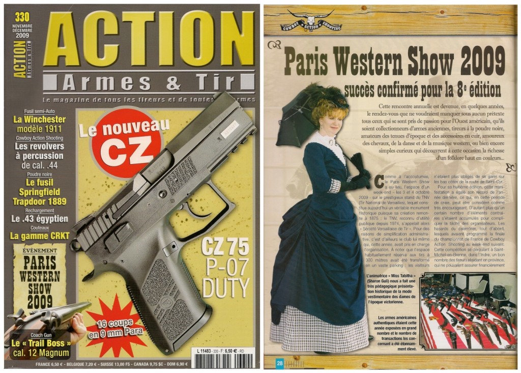 Le reportage réalisé à l’occasion du Paris Western Show de 2009 a été publié sur 6 pages dans le magazine Action Armes & Tir n°330 (novembre-décembre 2009) 