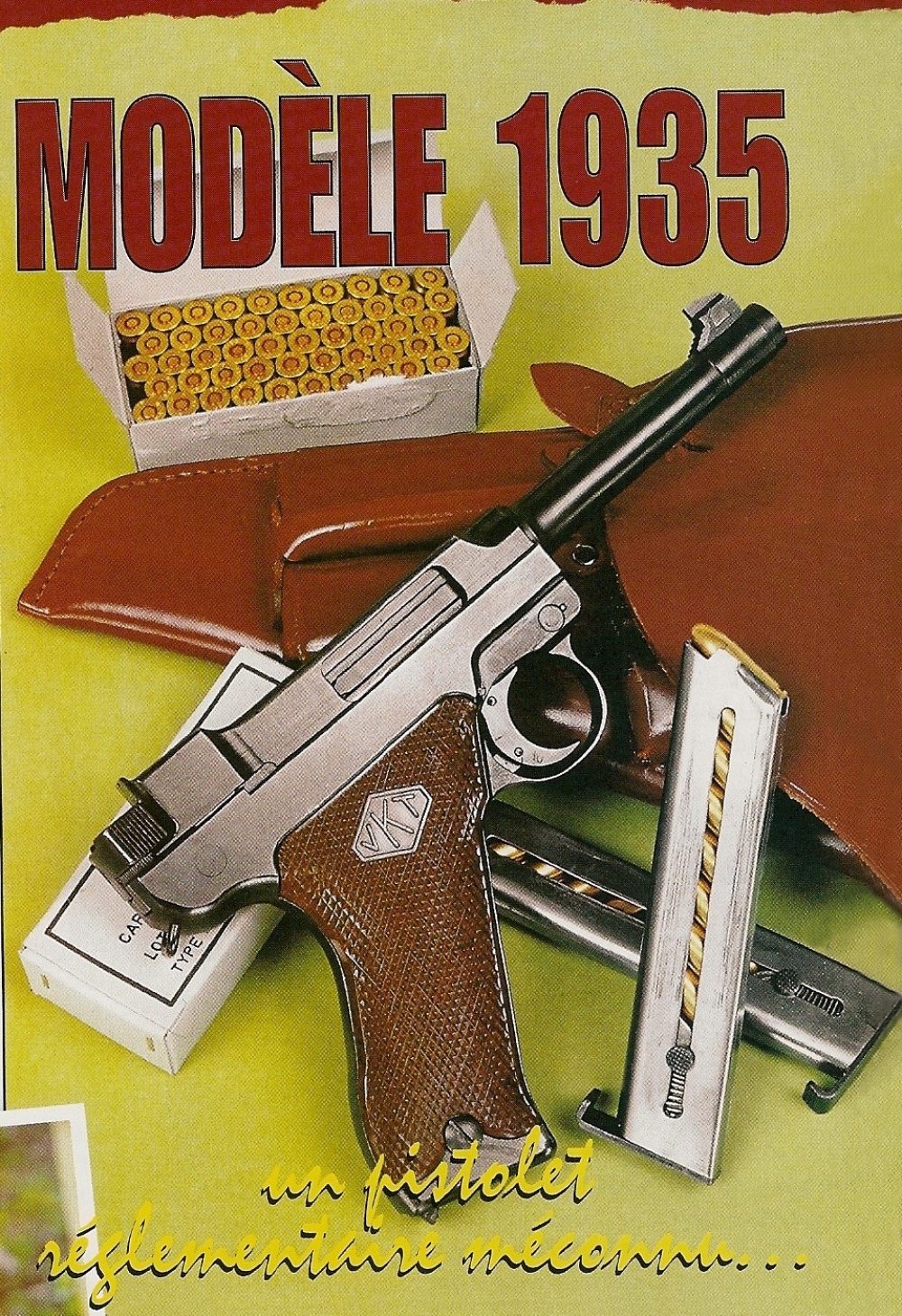 Le Lahti modèle 1935 est un pistolet de calibre 9 mm Parabellum qui fonctionne en mode semi-automatique au moyen d'une culasse calée, d'une platine à simple action, d'un chien hammerless et de chargeurs amovibles d'une capacité de huit coups.