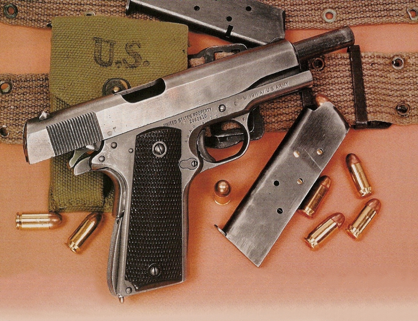 Essai armes Pistolet Colt 1911 A1 de l’U.S.Army / Calibre .45 ACP.