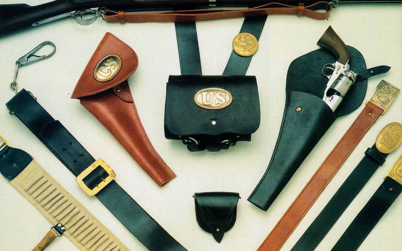 Voici un aperçu de la gamme des accessoires de buffleterie réglementaires durant la guerre de Sécession. 